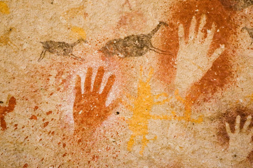 Cairns Australia Handprints in a Cave Rock Painting