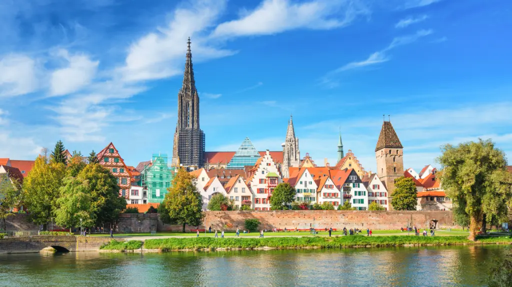 Panoram View of the City of Ulm, Germany