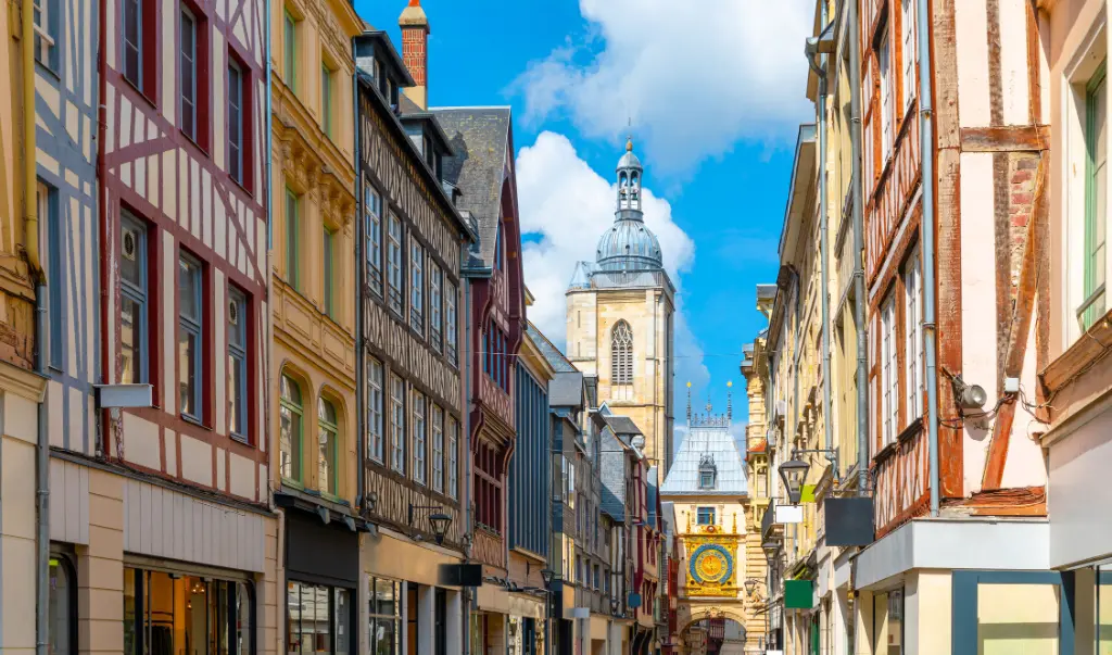 The Gros-Horloge (Great-Clock) is a fourteenth-century astronomical clock in Rouen, Normandy, France