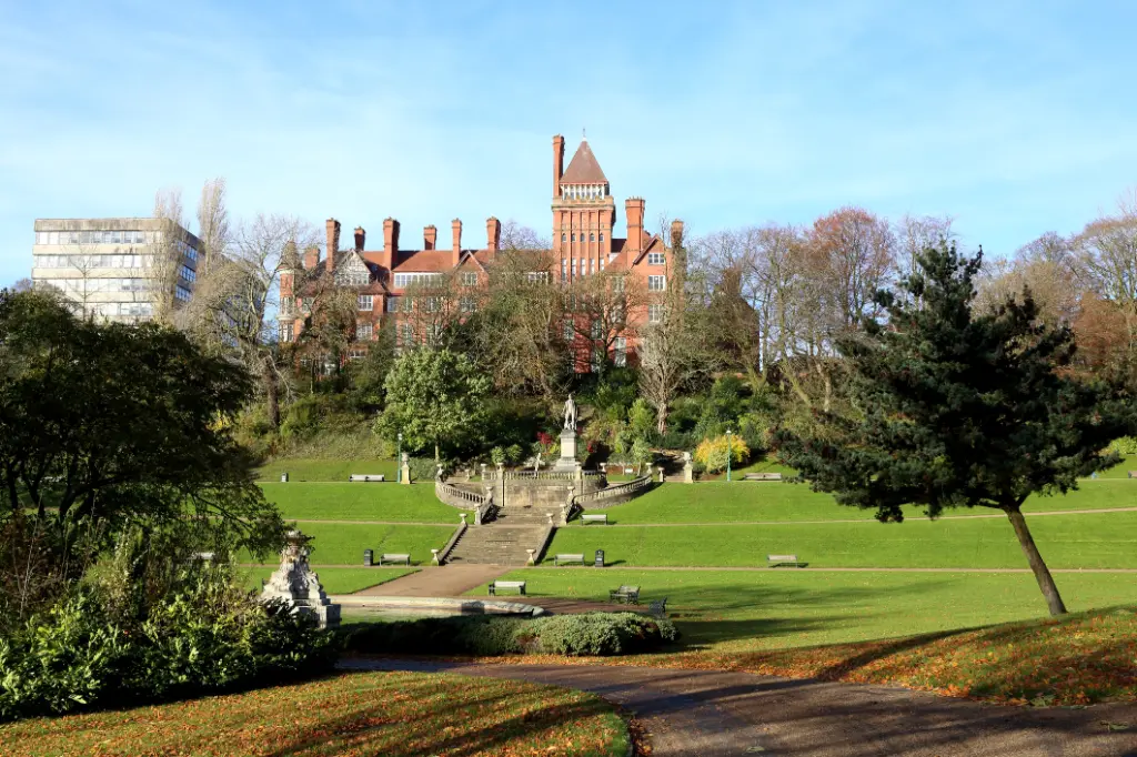 Beautiful public park on the banks of the River Ribble in the heart of the city of Preston, Lancashire.