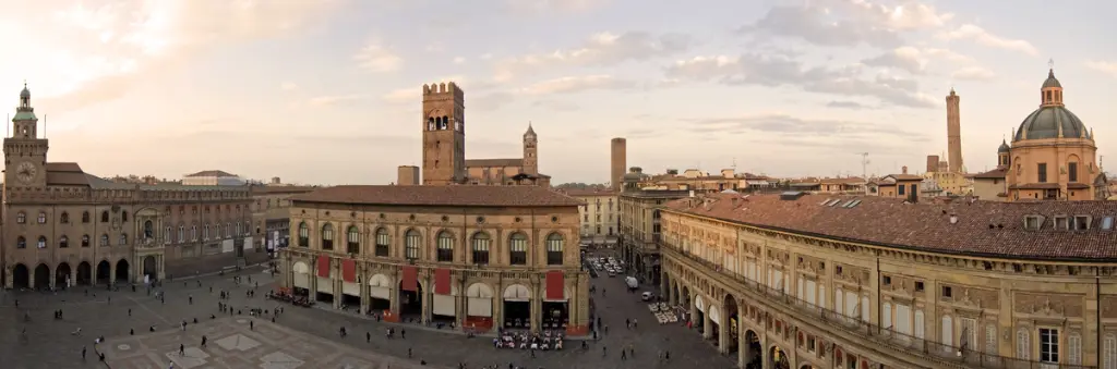 A panoramic view of main square - bologna, italy