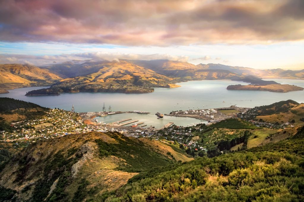 Lyttelton Harbour Sunset Christchurch New Zealand