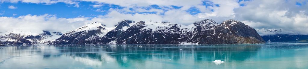 Beautiful panorama of the mountains in Alaska, United States