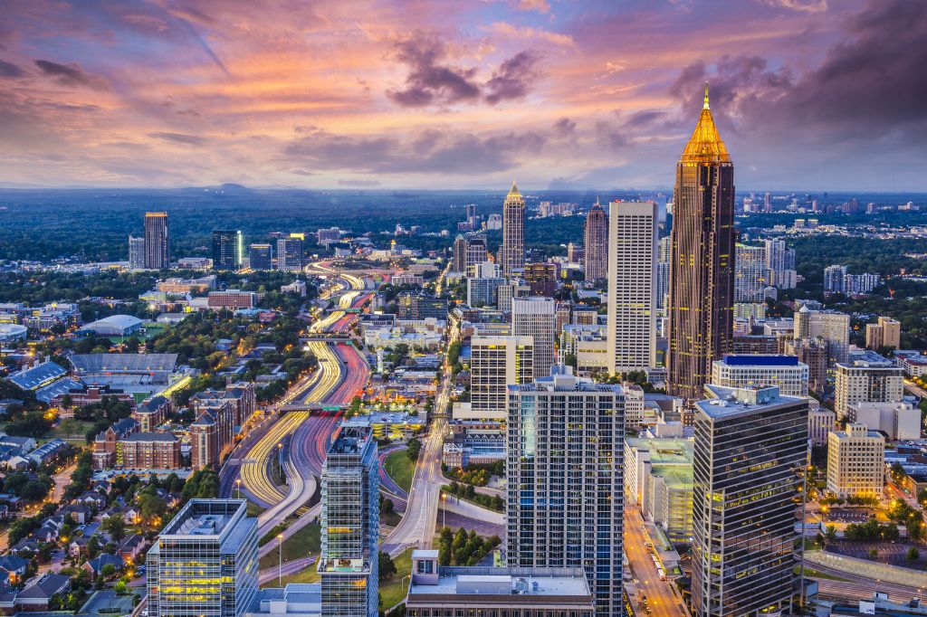 Aerial view of downtown Atlanta, Georgia