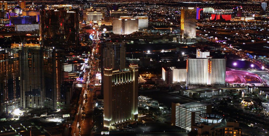 Las Vegas at night panorama