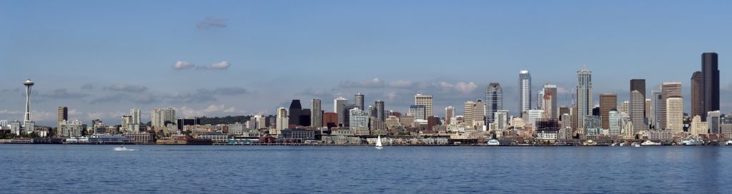 Panoramic view of waterfront Seattle, Washington