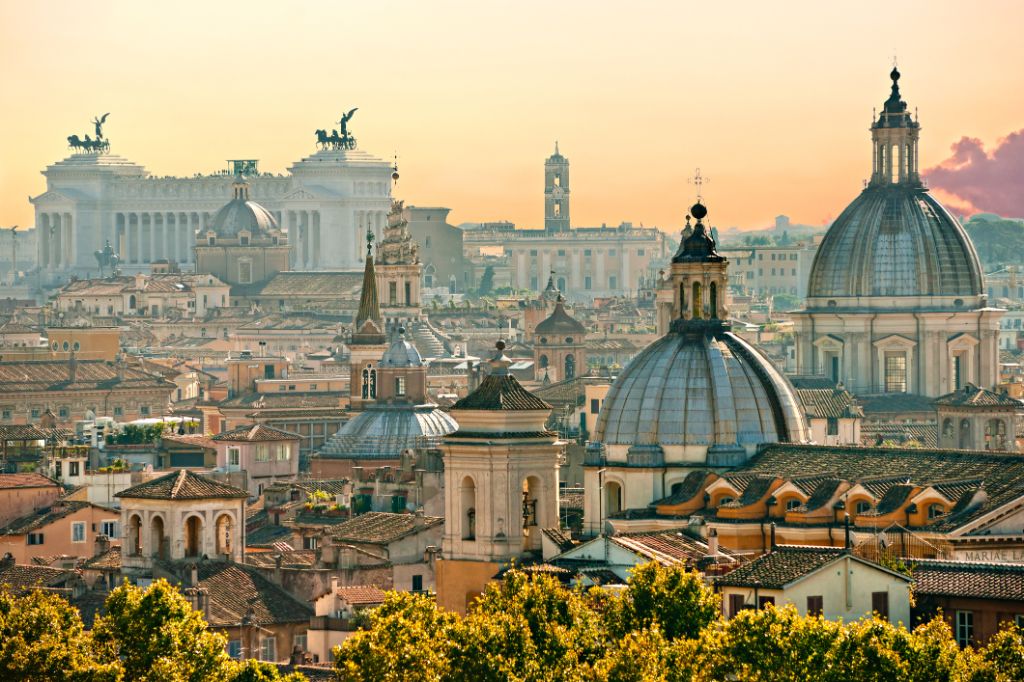 View over the roofs of Rome