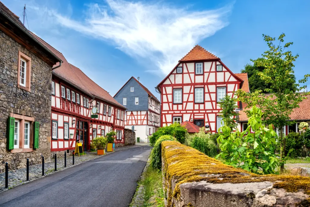 Small village row of houses Hesse