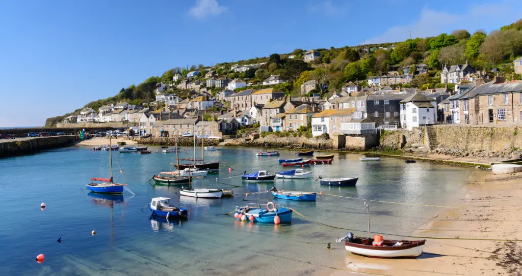 Mousehole Fishing Village Near Penzance in Cornwall, England