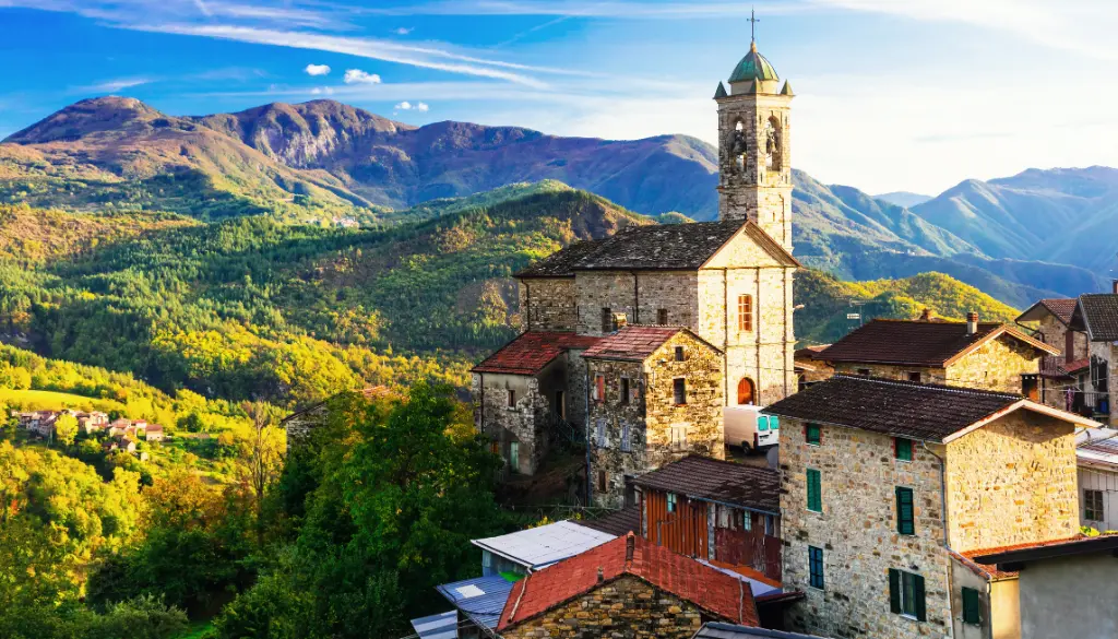 Pictorial small village in mountains - Castelcanafurone, Emilia-Romagna, Italy
