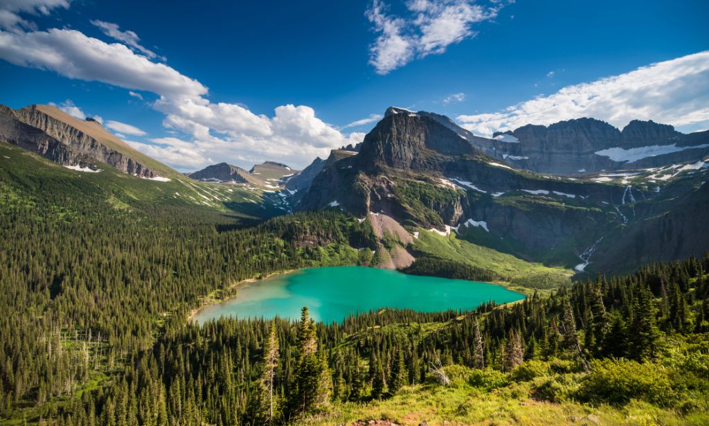 Grinnell Lake in Glacier National Park